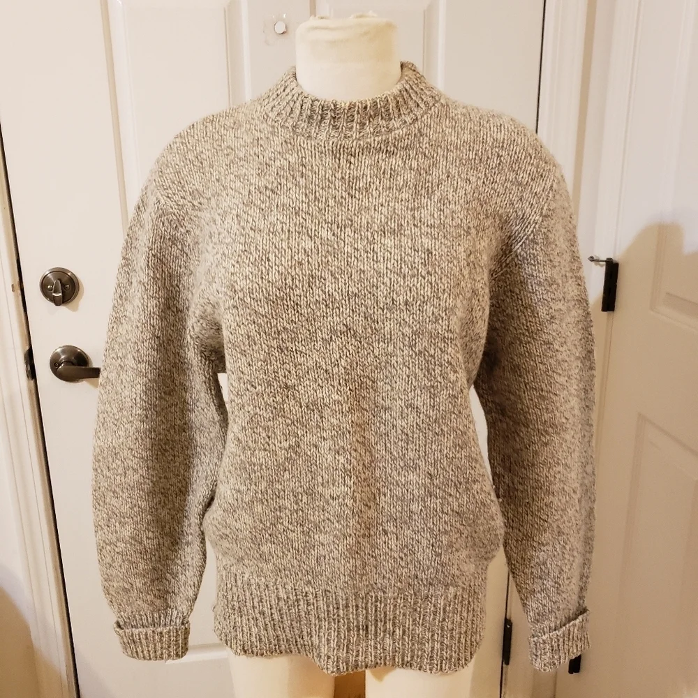 Eddie Bauer Vintage Men's Heathered Tan Sweater Size MED